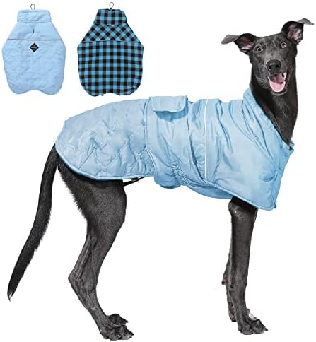 Зимски палто Павз Роуд со 5 слоја топол материјал, реверзибилна облека за кучиња со 2 страни, кучиња јакна на отворено вода отфрлање,