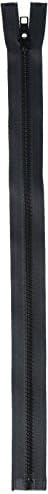 Палта: нишка и патенти F4318-BLK Sport Sparting Zipper, 18 “, црно