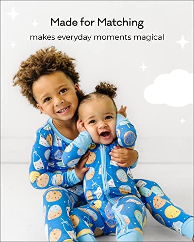 Малку Поспани Дводелни Пижами Комплет За Момчиња И Девојчиња, Цврста Облека За Спиење, Соодветни Семејни Пижами, Памук Од Бамбус Вискоза