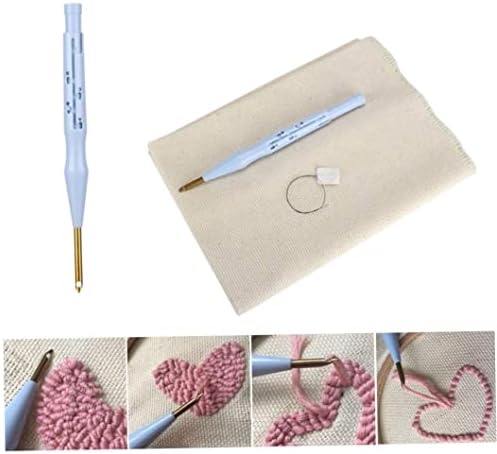Hlyurlus punch игла килим предиво игла и игла Големо пенкало за везење со алатка за прилагодување на алатки за везови игла, поставени