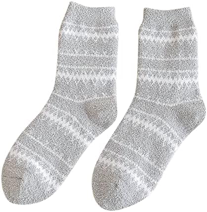 Miashui ги затвори вашите чорапи за пита, женски зимски ленти чорапи есен зимска средна цевка чорапи руно бутовите високи чорапи плус големина