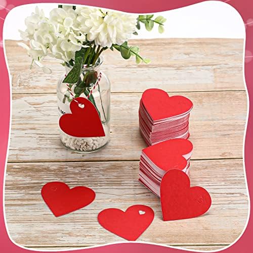 500 парчиња Ден на в Valentубените со црвени подароци со жица со жица во форма на хартија во форма