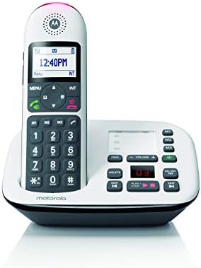 Моторола ЦД5014 ДЕКТ 6.0 Безжичен Телефон Со Телефонска Секретарка, Блок За Повици И Зголемување На Јачината На Звукот, Бело,