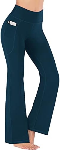 Heathенски панталони за подигање на жените Каприс Каприс со џебови за жени капри панталони за жени широки нозе тренинг панталони