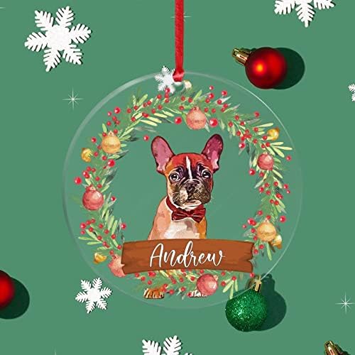 Акрилни Божиќни украси Најдобри кучиња Божиќни украси за дрво Персонализирани кучиња Божиќен венец Персонализиран Божиќен украс