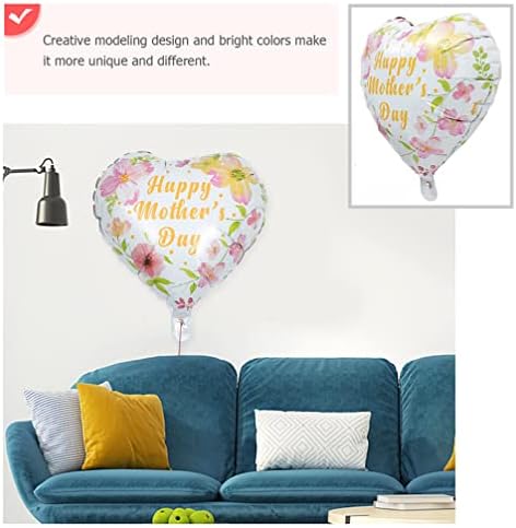 10 парчиња Мајки Дневни Балони Среќни Мајки Ден Фолија Балони Цветни Балони Во Форма На Срце Подарок За Денот На Мајката Фото Реквизити
