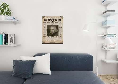 Мудрост на Алберт Ајнштајн Познати цитати Кул wallиден декор уметнички постер 24х36