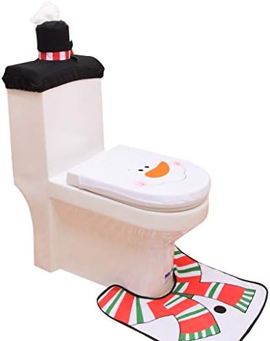 Тоалета за седиште во Дедо Мраз и покритие 3 парчиња Поставете ткиво на ткиво за Божиќ