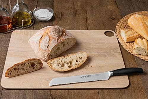 Нож со леб од лаковите од 8 инчи назаситен не'рѓосувачки челик и сечило од 200 мм. Кујнски нож. Ергономска полиоксиметилен Пом рачка. Серија