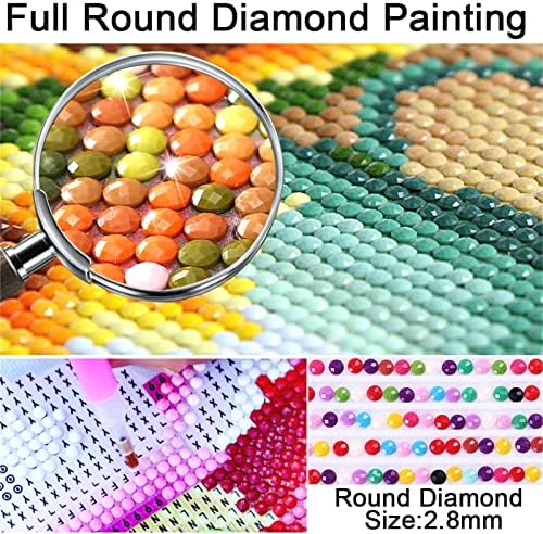 Дијамантски комплети за сликање за возрасни/деца 5D DIY дијамантска уметност боја со целосна тркалезна дијамантска уметност модерни