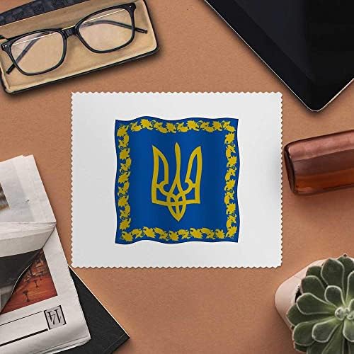 Азиеда 2 x 'Претседател на украино знаме' Микрофибер леќи/чаши за чистење крпи за чистење