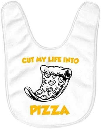 Исечете Го Мојот Живот Во Пица Бебешки Лигавчиња-Кул Бебешки Лигавчиња За Хранење - Графички Лигавчиња За Јадење