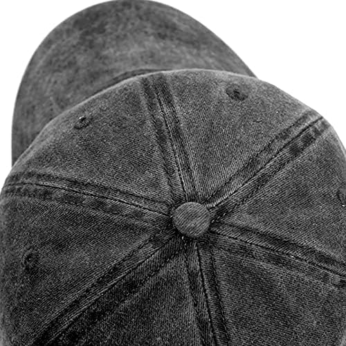 Сончоглед Деним капа потресена FlexFit Класичен спортски капа, прилагодливо измиено бејзбол капа за жени мажи