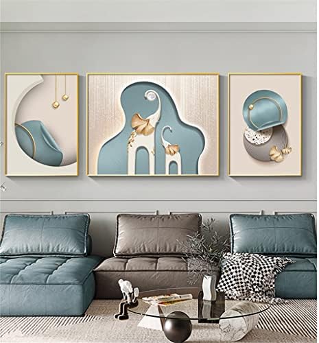 Quanjj дневна соба Декоративно сликарство нордиски стил троседот позадина wallид сликарство слон мурал