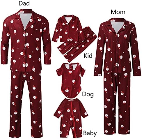 Дијаго Божиќни семејни пижами се совпаѓаат со миленичиња, совпаѓање на маичка со долг ракав и панталони поставени празнични смешни ноќни