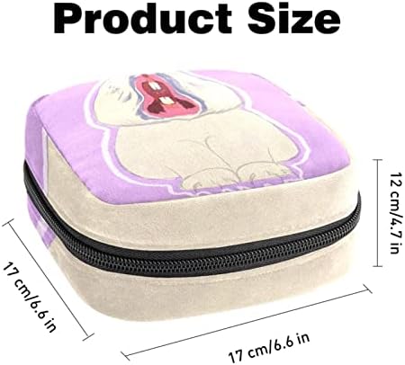 Орјуекан санитарна торба за складирање на салфетки, торба за преносни периоди за жени девојки менструална чаша торбичка, цртан