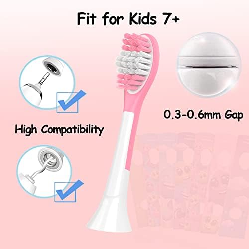 Замена на четка за заби за деца во Санимама, компатибилни со електрична четка за заби на Sonicare Kids HX6331, HX6321 HX6032/94 HX6340