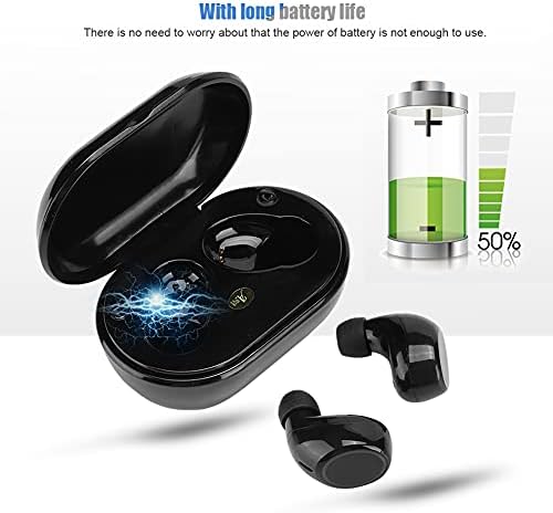 Вистински безжични уши, 30 часа време на подготвеност Bluetooth 5.0 Inearl Earpphone со меки гумени уши и кутија за полнење за спорт
