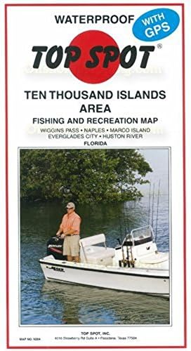 Мапа на врвни мапи N204 10 илјади острови Флорида област за риболов и рекреација