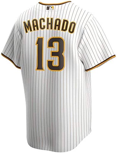 OuterStuff Manny Machado San Diego Padres #13 Mouth Blith Stripes Youth 8-20 Jersey Home Player Jersey