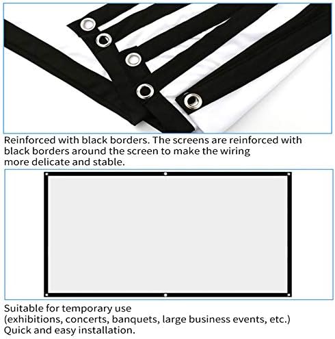 GPPZM Проектор Едноставен завеса 60-150 инчи Дома на отворено КТВ канцеларија Преносни 3Д-преклопни проекции екрани