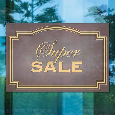 CGSignLab | Супер продажба -Класичен кафеав прозорец за лепење | 30 x20
