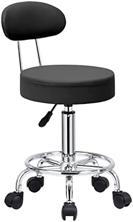 La feier Прилагодлива убавина тркалање вртливата салон за столче за столче за столче со столче со кожена пумпа, потпирач за нозе и потпирач за