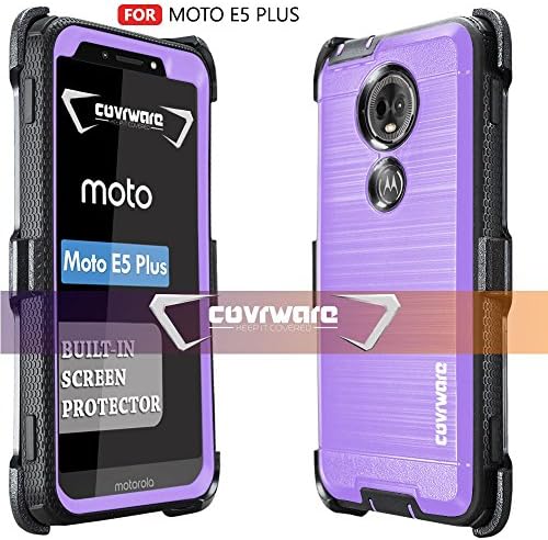 Covrware Железо Резервоарот Серија Случај За Moto E5 плус / E5 Supra со вграден [Екран Заштитник] Тешки Полно Тело Солиден Футрола