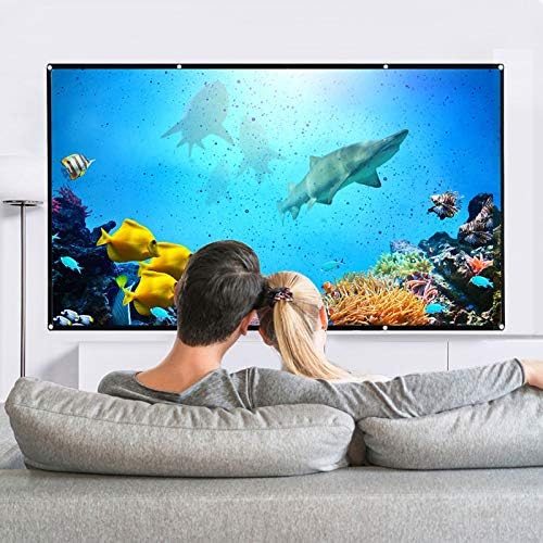 Llamn Најновиот 16: 9 Проекција Екран 100inch 120inch Преносен проектор екран на преклопување дебел wallиден екран за домашно кино на отворено