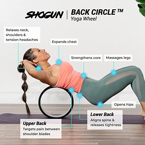 Shogun Sports Back Circle. Пакет од 3 јога тркало за олеснување на болката во грбот и ослободување на миофасција. Совршено за истегнување, подобрување на флексибилноста и подви