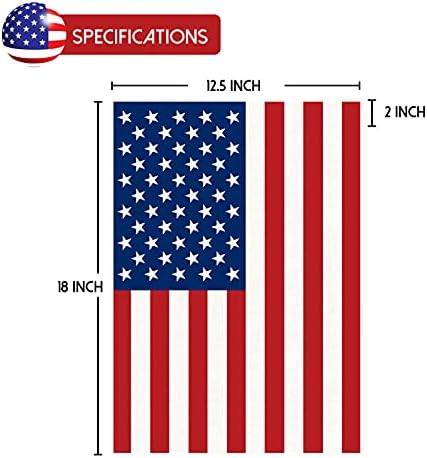 2 пакувања Американски знамиња со знамиња на знаме, 12 ”x 18” двострана патриотска градина знаме живописна боја, Меморијален ден на 4 јули Банер