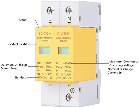 2P Surge заштитен уред AC SPD 385V House Surge Protector Заштитен уред со низок напон