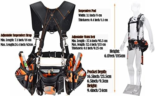 Појас за алатки со суспензии, алатки за ремени за мажи, алатки за градежништво за мажи, торбички за алатки, појас за алатки со фрамер со суспензии, појас за алатки за