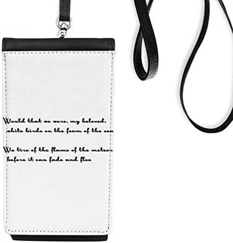 Поезија бевме само бели птици телефонски паричник чанта што виси мобилна торбичка црн џеб