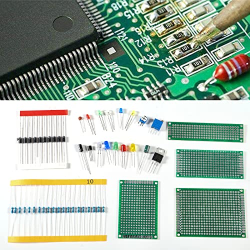 Компоненти за асортиман на компоненти на електроника Aediko, електролитски кондензатор, керамички кондензатор, LED диода, вообичаена диода,