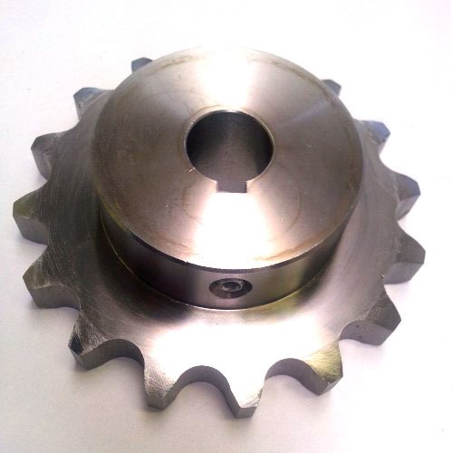 AMETRIC® 32B25 ISO 06B-1 SPROCKET 25 заби 80 mm O.D. , 57 mm Hub Dia, 28 mm вкупна ширина, 025 заби, челик 1/2 инчен H8 Bore, 1/8x1/16 инчен клуч 10-24 UNC завртки, 32B25.1/2 Ametric® Дел бр., 445075 SKU NO .