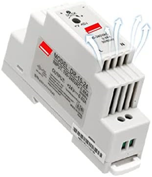 WTUKMO Индустриски DIN Rail Префрлување на електрична енергија DR-15 15W единечен излез 5V 12V 24V AC до DC Конвертор на прекинувач за напојување 110/240VAC