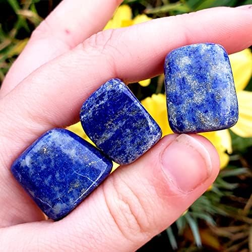 Лапс Лазули Полирани палети камења - Природно заздравување Метафизички чакра Кристален скапоцен камен примерок - сет од 2 парчиња