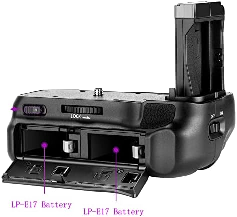 Еос-800Д Вертикална Камера Зафат На Батеријата За Канон Т7и /X9i/77D/9000D Камера, Држи 2 Литиум-јонски Батерии на Полнење LP-E17