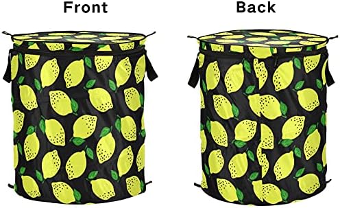 Овошје од лимон црно се појавува алишта за перење со капаци за складирање на капаци за складирање на капаци