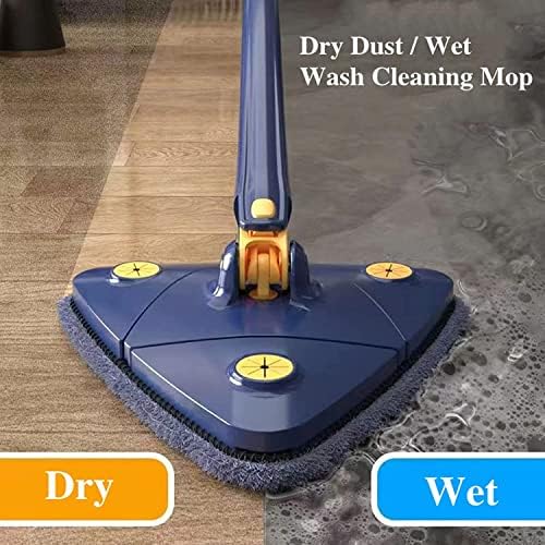 Yuxueff Shine Mop, 360 ° Rotatable Прилагодливо чистење MOP, Shine MOP 360 Swivel Triangle Mop, Clean Sweep 360 Mop All Palt