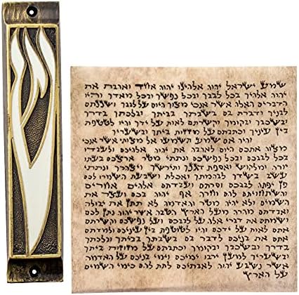 Mezuzah Car Door Auto Enamel Shin Metal Talisman Wethlehem Classic Case Non-Kosher Scroll Torah Еврејски плоштад Јудаика од Ерусалим