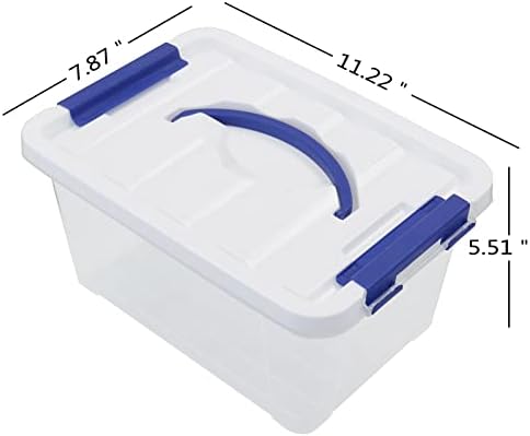 Џојин 6 Кварт Пластични Кутии За Складирање, 6 Пакувајте Проѕирни Канти за Складирање Со Капаци