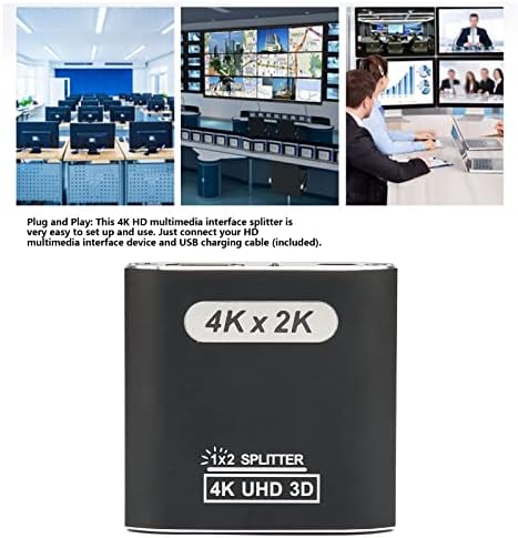 Fecamos HD мултимедијален интерфејс Сплитер, Splitter Лесен за употреба со висока резолуција 4K x 2K за Xbox за компјутер
