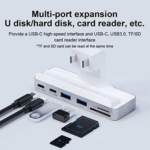 Hagibis iMac Центар со 1000MBPS RJ45, USB C 3.1, USB 3.0 Порти и Sd/Micro SD Читач На Картички, USB-C Центар ЗА Стегање USB C Докинг