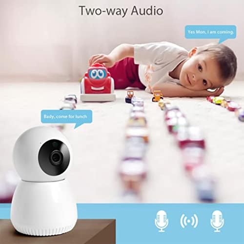 360 ° HD Security Camera - 2MP Baby Monitor Camera Camera - 2,4G WiFi - за домашна безбедност w/Паметно движење за следење на телефонската контрола - Ноќна визија - двонасочен глас видео повик - За