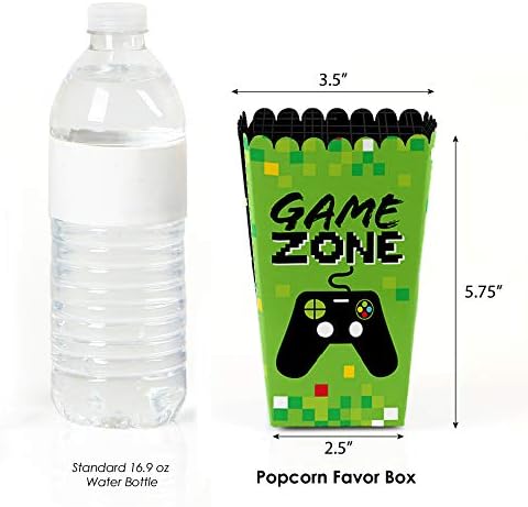 Зона на игри - забава за видео игри Pixel или роденденска забава Поволно Полнење на кутии за третман на пуканки - сет од 12