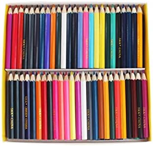 SkkStationery 2 пакет x 100 парчиња мини обоени моливи, 3,5 обоени моливи, 50 живописни бои, цртање моливи за скица, уметност, книги за боење