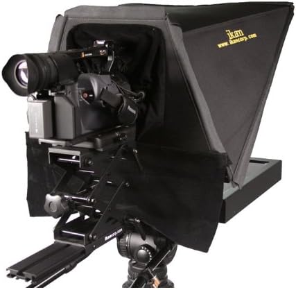 Икан корпорација 20 Студио Телепромптер комплет со црна камера црна,