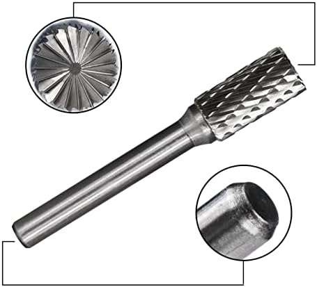 Gruni carbide rotary burr 8pcs 6mm shank rotary cutter датотека за метално мелење со двојно исечено ротирачко burr датотека